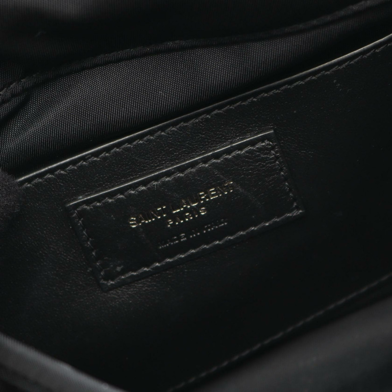 SAINT LAURENT PARIS Niki S 單肩包 776611FACKH1000 尼龍皮革黑色二手-3