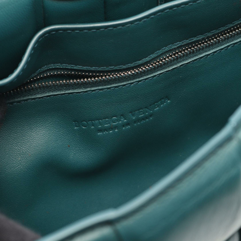 BOTTEGA VENETA Padded Cassette Intrecciato 單肩包 皮革 綠色 二手 女士-3