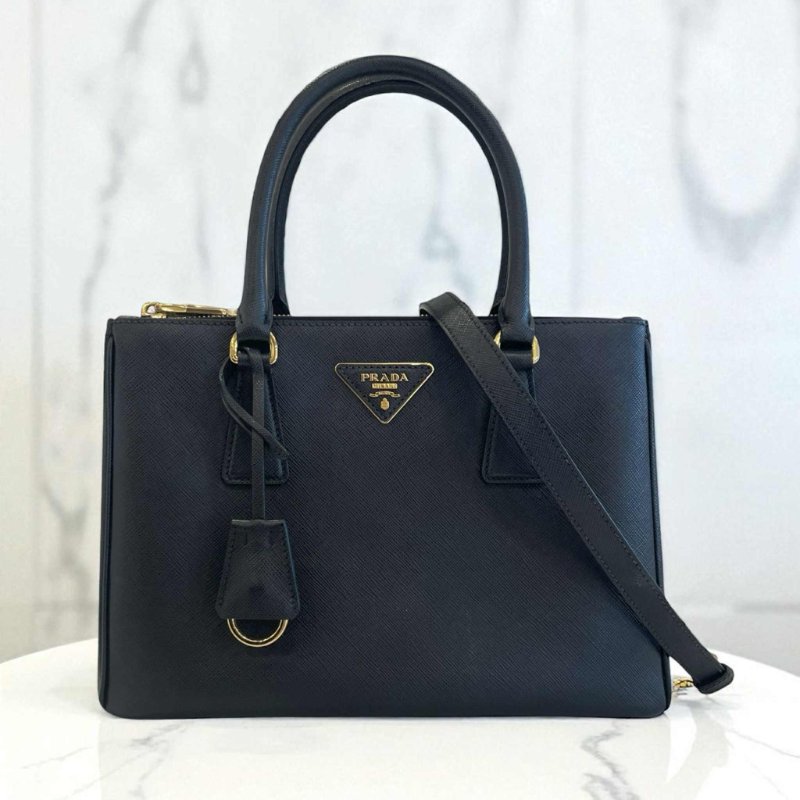 PRADA 防刮牛皮手提兩用包 殺手包 黑色-0