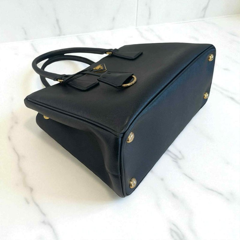 PRADA 防刮牛皮手提兩用包 殺手包 黑色-3