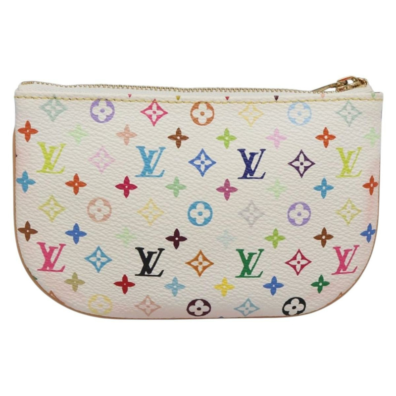 【日本直送】路易威登 Monogram 多色 Pochette MM 手拿包 白色 M60028 LV 正品 134908V-1