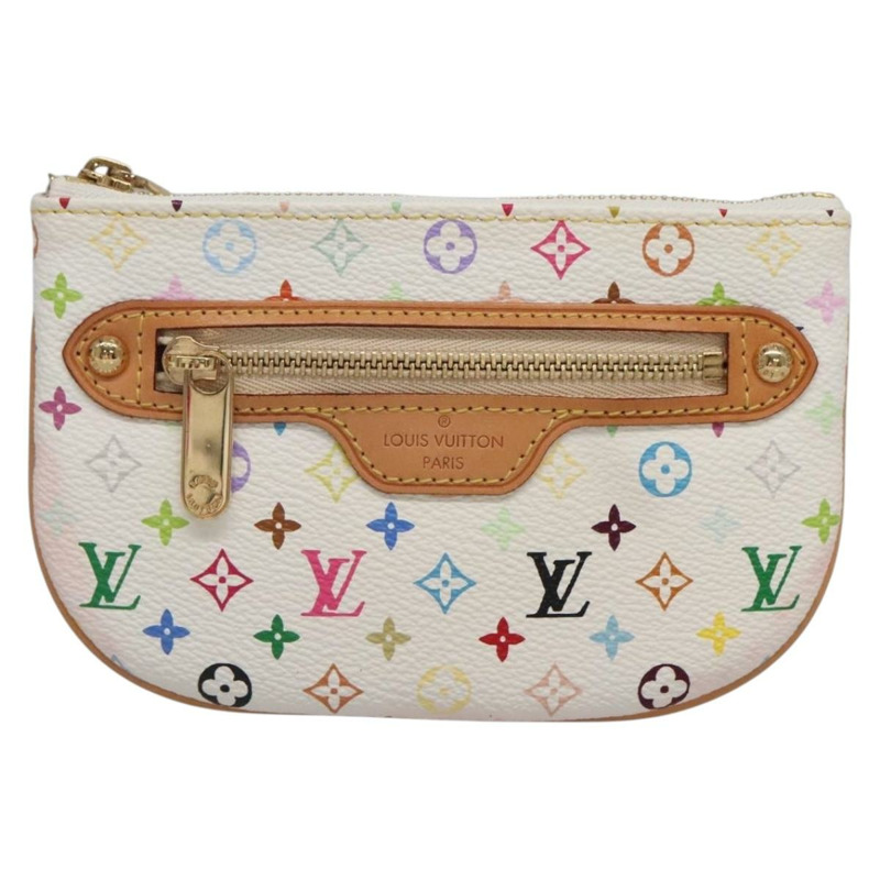 【日本直送】路易威登 Monogram 多色 Pochette MM 手拿包 白色 M60028 LV 正品 134908V-12