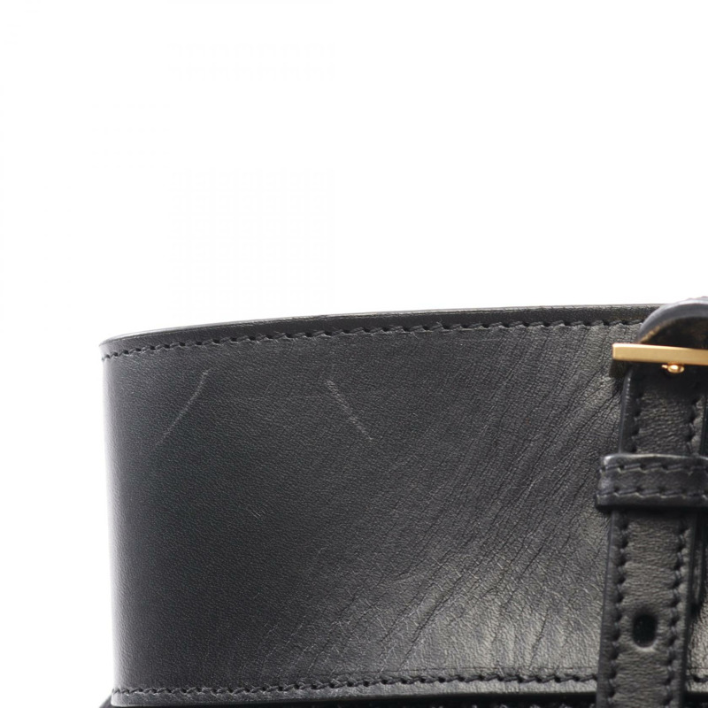 SAINT LAURENT PARIS East West 單肩手提包 609017 皮革草編黑色 二手-4
