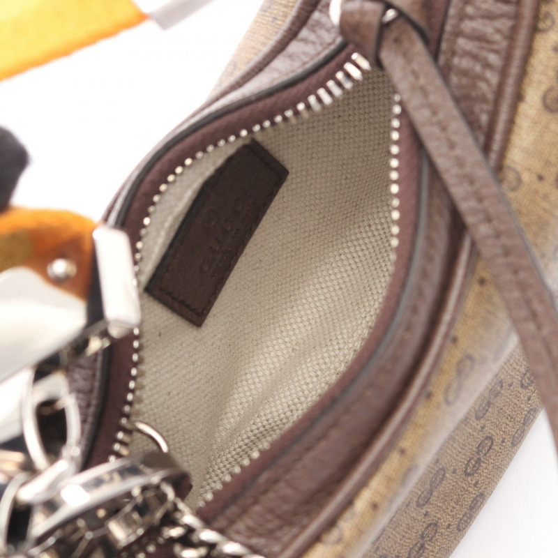 GUCCI Micro GG Sherry Line 單肩包 手提包 718512 帆布 皮革 米色 棕色-2