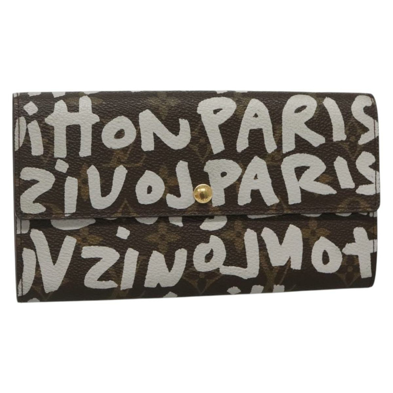 【日本直送】路易威登塗鴉 Porte Monnaie 信用錢包白色 M92189 LV 正品 141687V-0