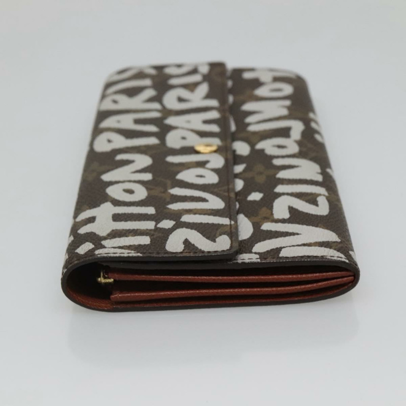 【日本直送】路易威登塗鴉 Porte Monnaie 信用錢包白色 M92189 LV 正品 141687V-2