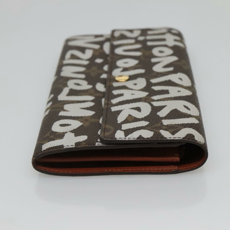 【日本直送】路易威登塗鴉 Porte Monnaie 信用錢包白色 M92189 LV 正品 141687V-3