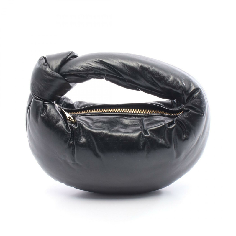 BOTTEGA VENETA 迷你 Jodie 手提包 717508V2FN01019 皮革 黑色 全新 女款-0