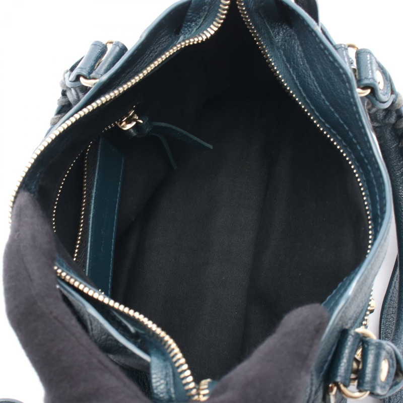 BALENCIAGA 經典金屬邊迷你都會單肩包 390160 皮革 綠色-2