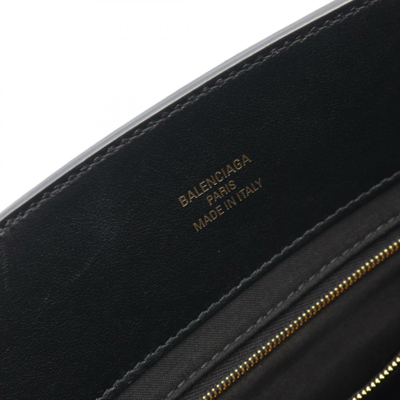 BALENCIAGA DUTY FREE 中型鏈條單肩托特包 760013 皮革 黑色 二手-3