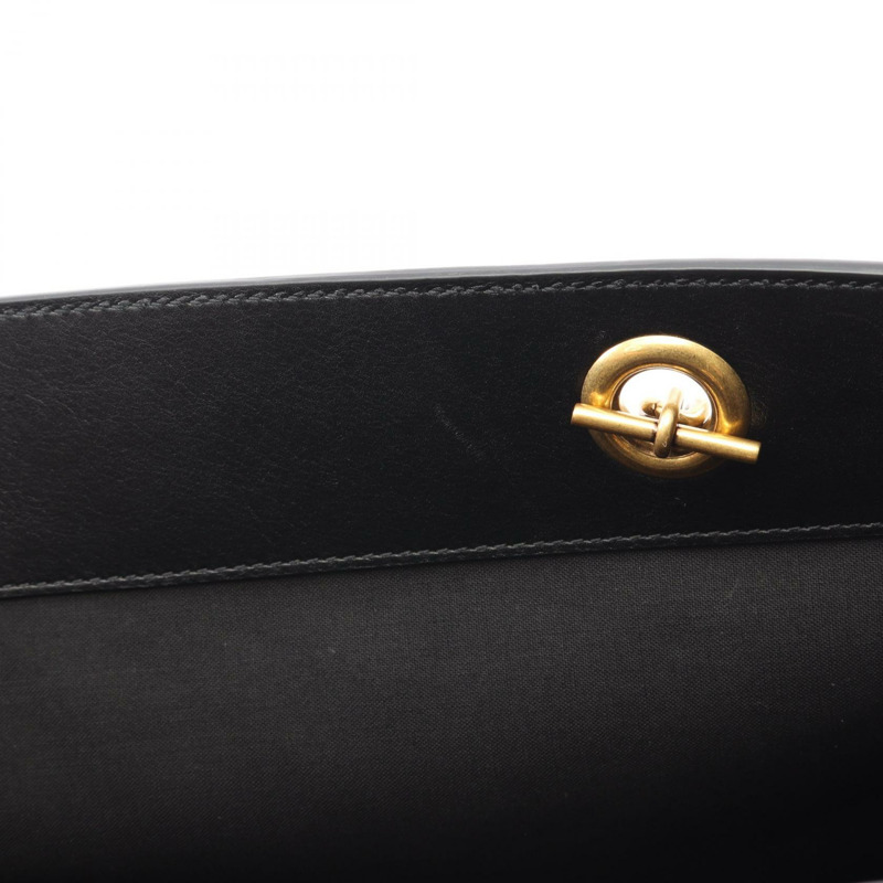 BALENCIAGA DUTY FREE 中型鏈條單肩托特包 760013 皮革 黑色 二手-4