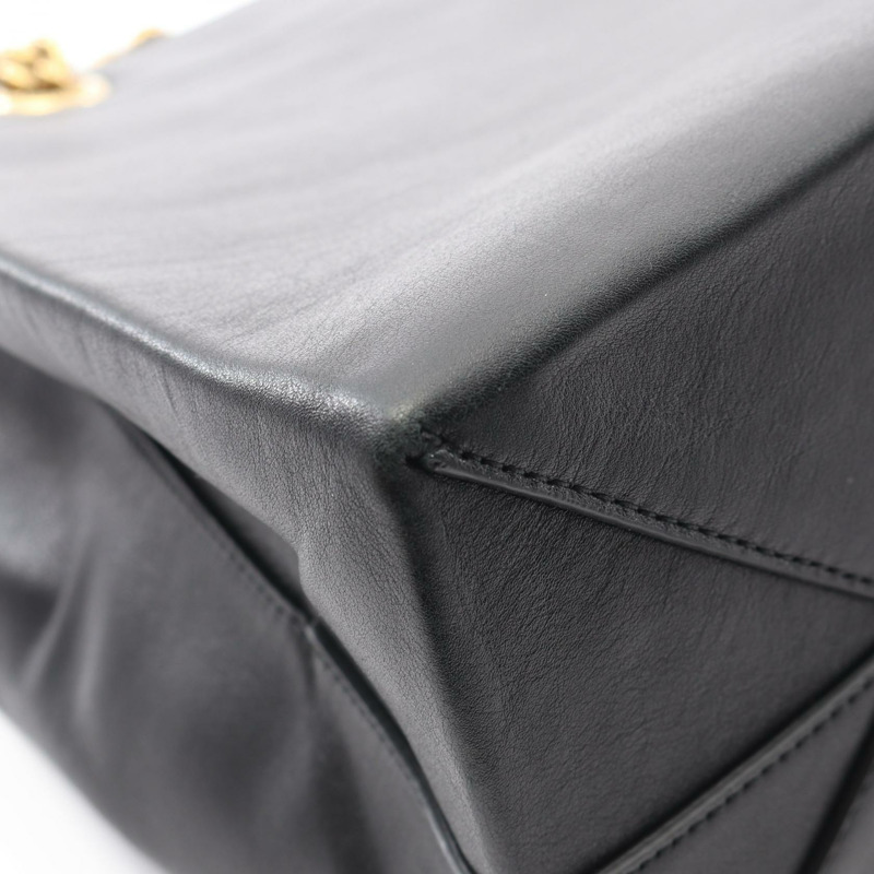 BALENCIAGA DUTY FREE 中型鏈條單肩托特包 760013 皮革 黑色 二手-5