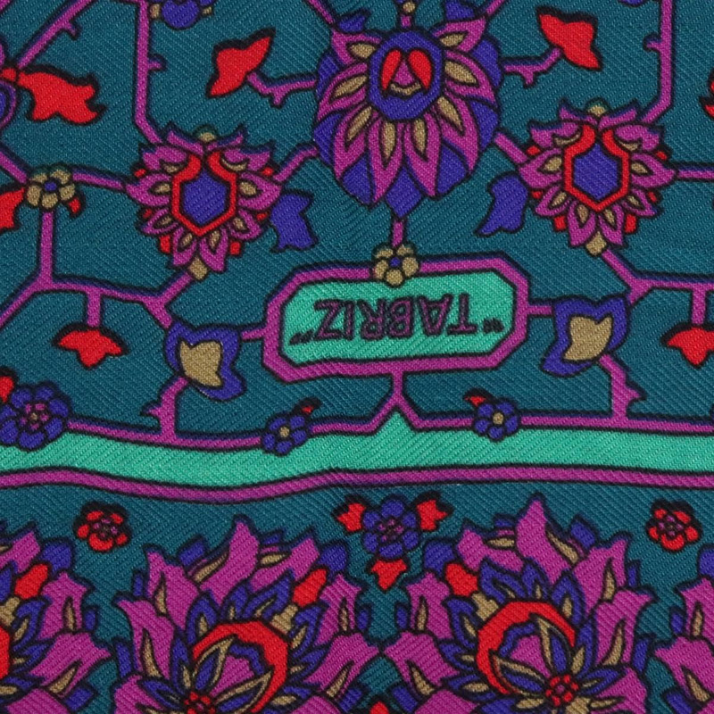 【日本直送】愛馬仕 Carre 140 絲巾 “TABRIZ” 羊絨紫色 Auth 134916M-11