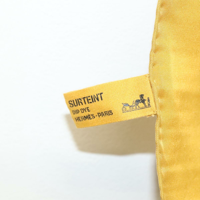 【日本直送】愛馬仕 Carre 140 絲巾 “BRIDES de GALA” 真絲金色 Auth 134922M-13