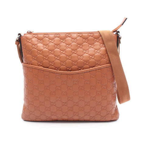 GUCCI Guccissima 斜背包 374414 皮革 棕色 二手 女款