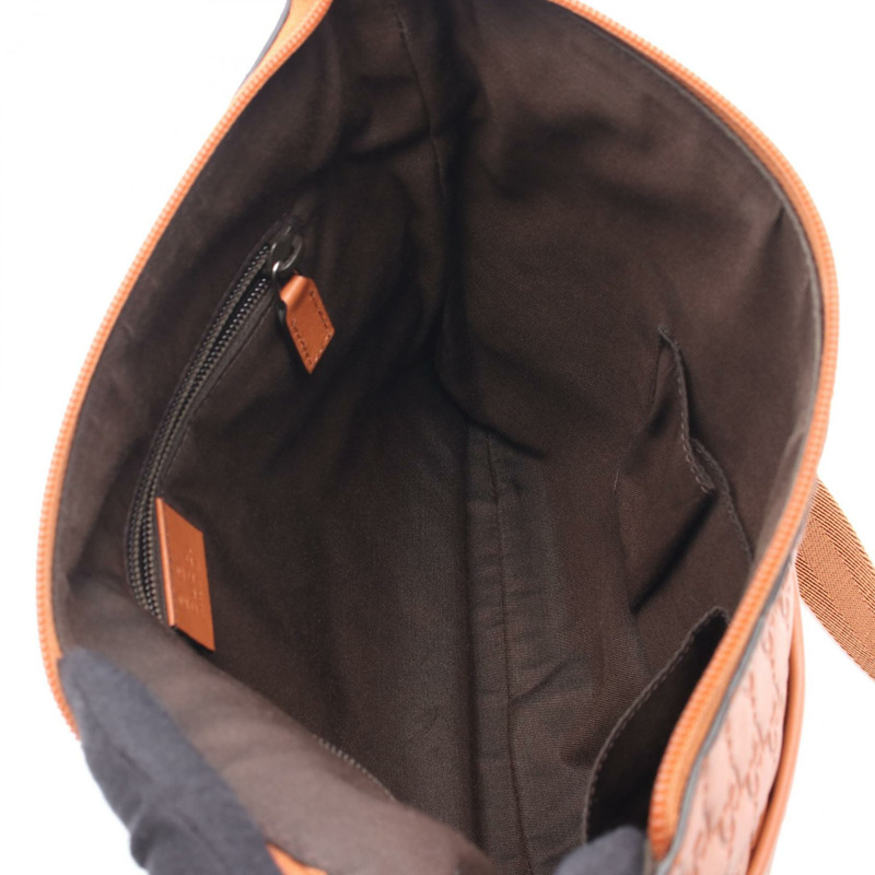 GUCCI Guccissima 斜背包單肩包 374414 皮革 棕色 二手 女士-2