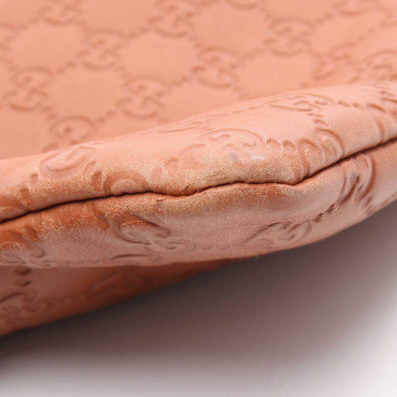 GUCCI Guccissima 斜背包單肩包 374414 皮革 棕色 二手 女士-6