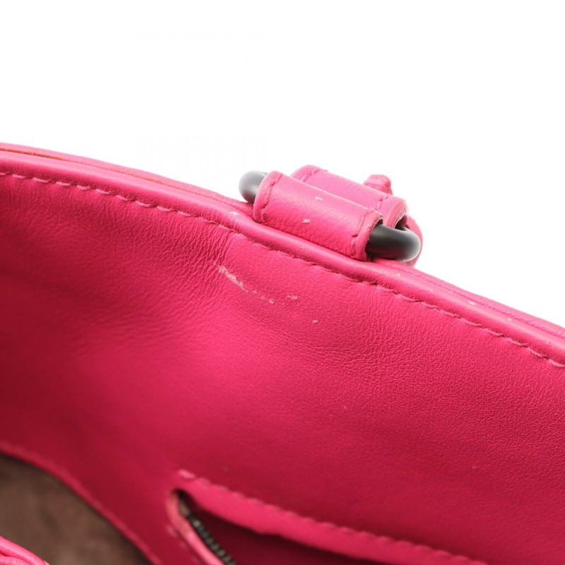 BOTTEGA VENETA Intrecciato 手提包 223377 皮革 粉紅色 二手 女士-4