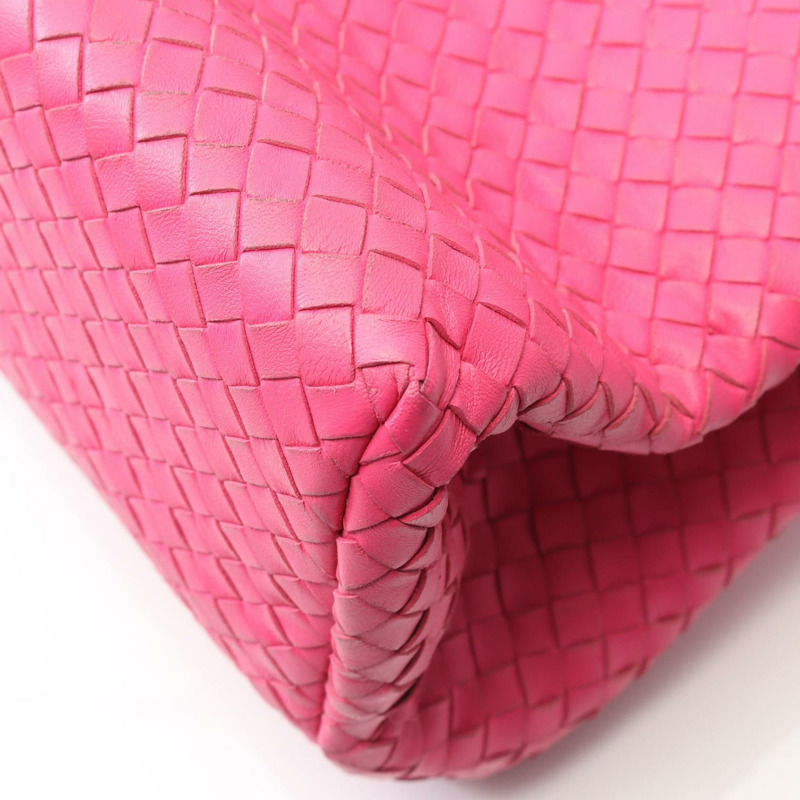 BOTTEGA VENETA Intrecciato 手提包 223377 皮革 粉紅色 二手 女士-7