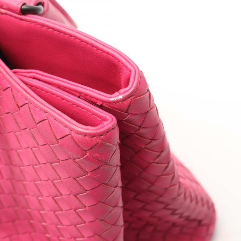 BOTTEGA VENETA Intrecciato 手提包 223377 皮革 粉紅色 二手 女士-8