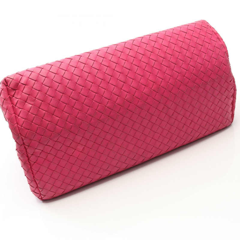 BOTTEGA VENETA Intrecciato 手提包 223377 皮革 粉紅色 二手 女士-9