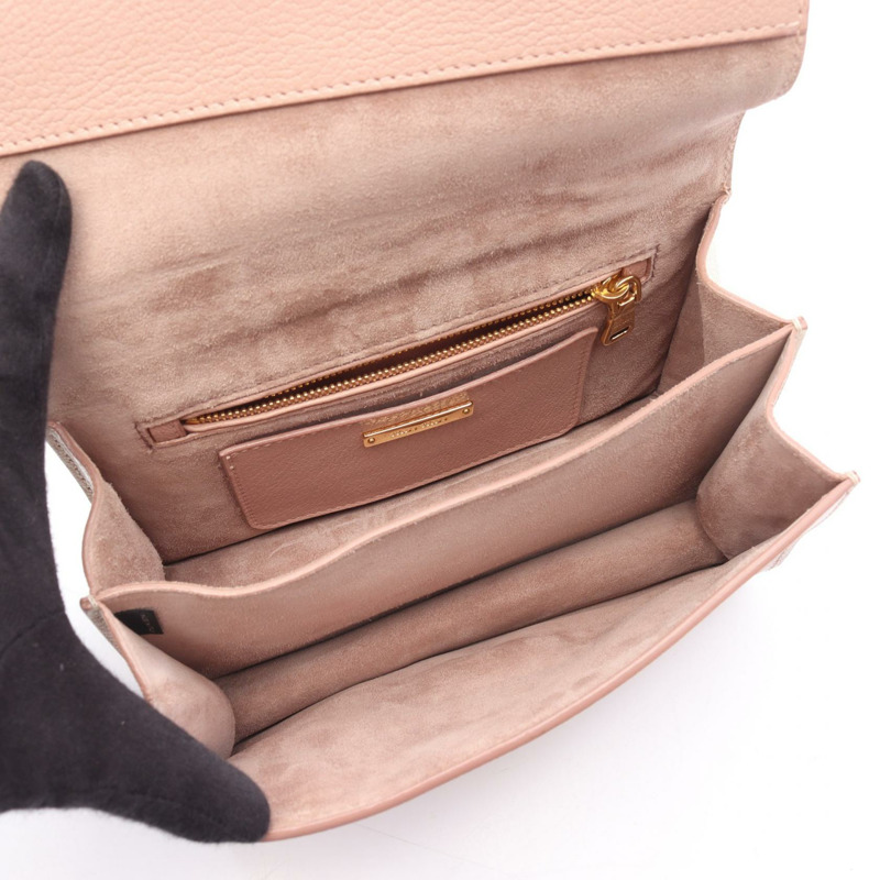 Miu Miu MADRAS Madras 斜背包 5BH609 皮革 粉紅色 二手 女士 GHW-2