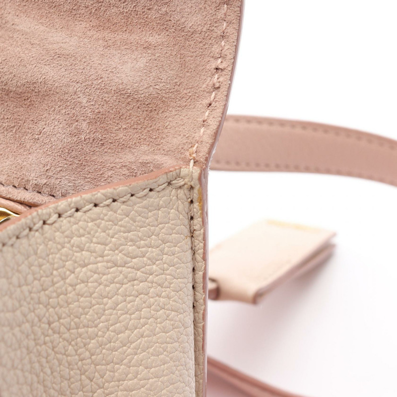 Miu Miu MADRAS Madras 斜背包 5BH609 皮革 粉紅色 二手 女士 GHW-4