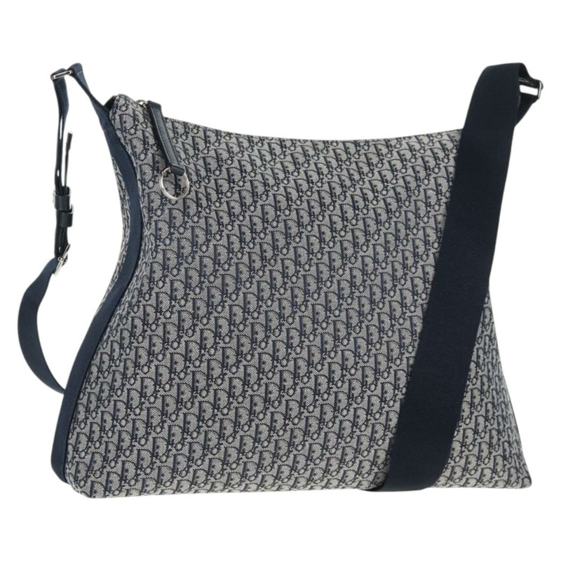 【日本直送】Christian Dior Trotter帆布肩背包 海軍藍 銀色 正品 138077V-0