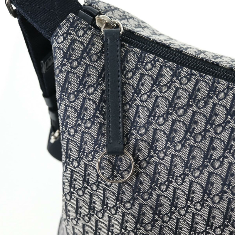 【日本直送】Christian Dior Trotter帆布肩背包 海軍藍 銀色 正品 138077V-19