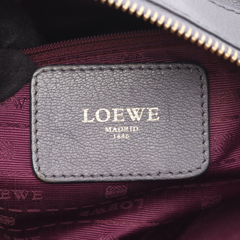 LOEWE Anagram Candy 2Way 單肩包 手提包 皮革 紫色 二手 女士-3