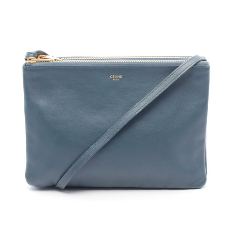 CELINE TRIO LARGE 肩背包 171453 皮革 藍色 二手 女士