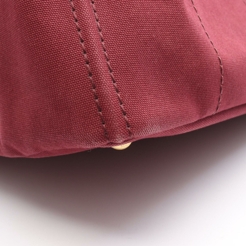 PRADA Canapa 手袋 BN1872 帆布 波爾多色 二手 女士-11