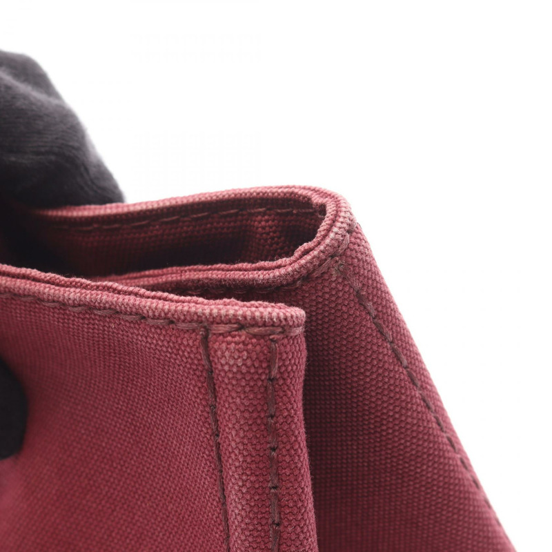 PRADA Canapa 手袋 BN1872 帆布 波爾多色 二手 女士-13