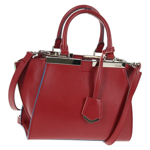 FENDI Petite To Jules 手提包 皮革 2 款可選 紅色 銀色 正品 141155V