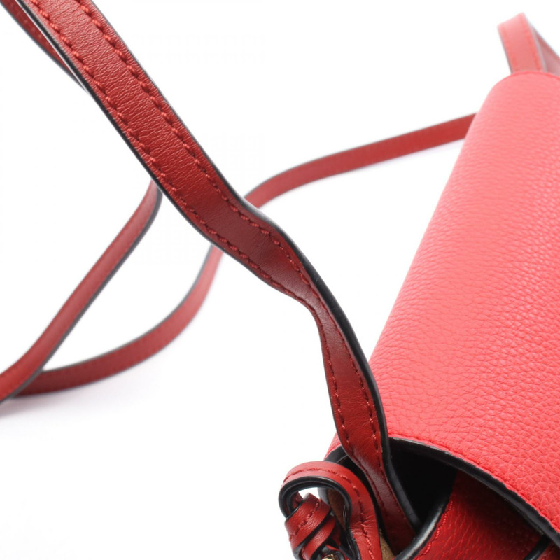 LOEWE gate bag mini 肩背包 斜背包 皮革 紅色 二手 女士-4