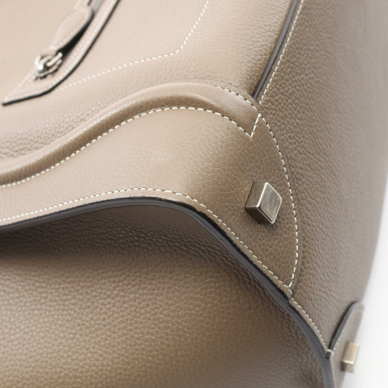 CELINE Luggage 迷你購物托特包 手提包 皮革 米色 二手 女士-6