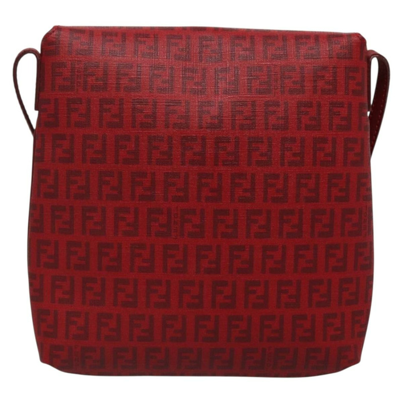 【日本直送】FENDI Zucchino 帆布 Mamma Baguette 單肩包 PVC 紅金 正品 142286V-1