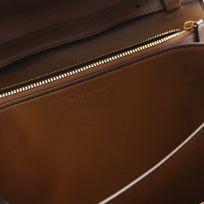 CELINE Classic Box 中型單肩包 皮革 棕色 二手 女款 GHW-4