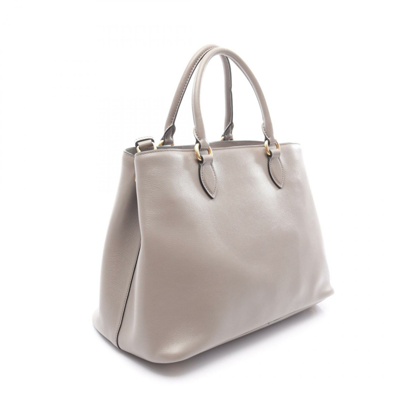 PRADA GLACE'CALF 單肩斜背包 1BA579 皮革 米色 二手 女士-1