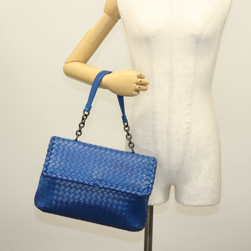 【日本直送】BOTTEGA VENETA INTRECCIATO 單肩包皮革藍正品 142290-22