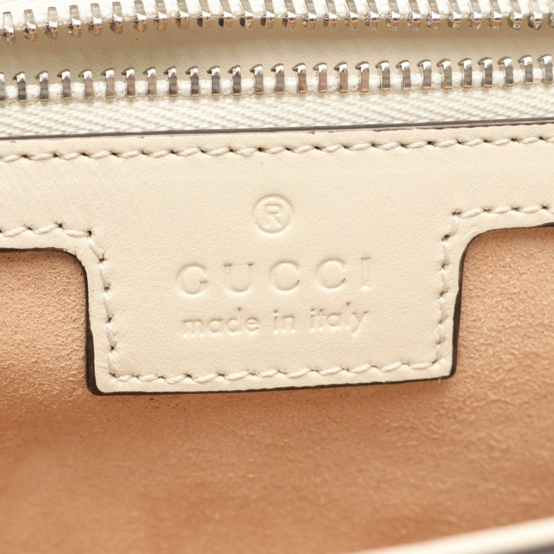 GUCCI Petite GG 肩背包斜背包 739721 皮革 白色 二手 女士-3