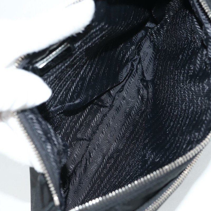 【日本直送】PRADA 手拿包 Saffiano 尼龍黑銀色正品 am9108V-10