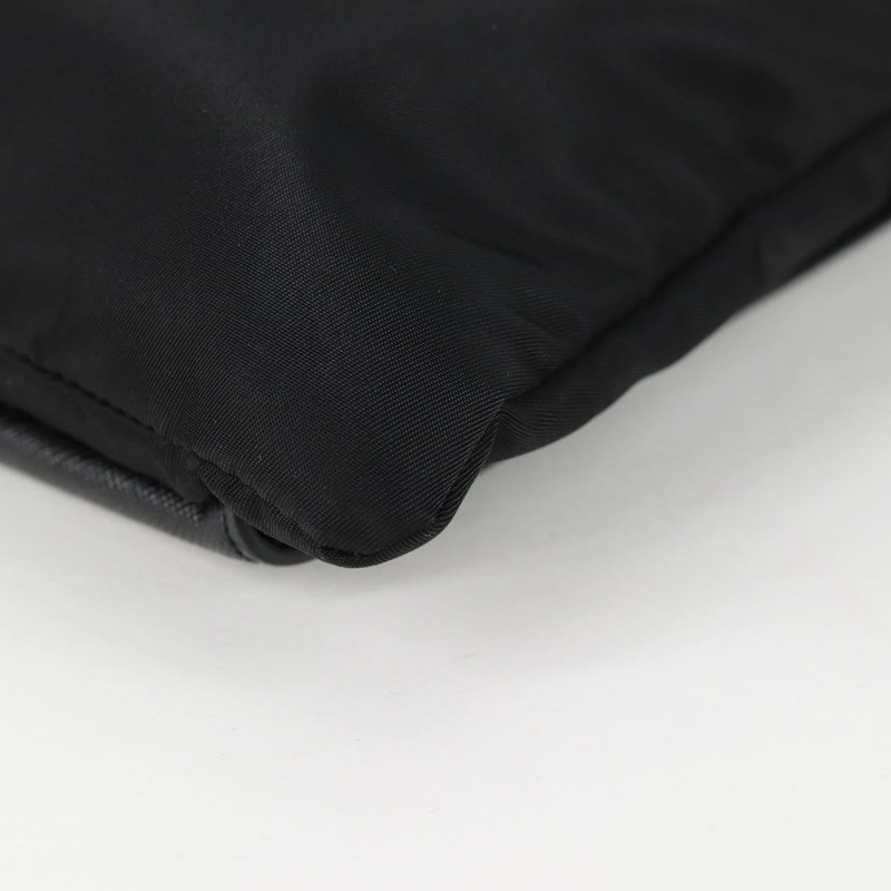 【日本直送】PRADA 手拿包 Saffiano 尼龍黑銀色正品 am9108V-15