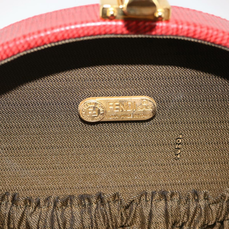 【日本直送】FENDI 手提包 皮革 2 向 紅金 正品 142670-18