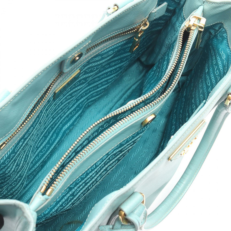 PRADA SAFFIANO Galleria 2Way 肩背包袋 BN1874 皮革 藍色 二手 女士-2