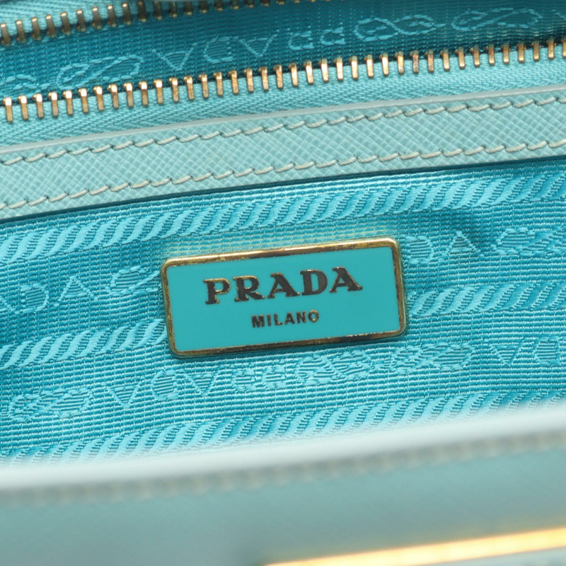PRADA SAFFIANO Galleria 2Way 肩背包袋 BN1874 皮革 藍色 二手 女士-3