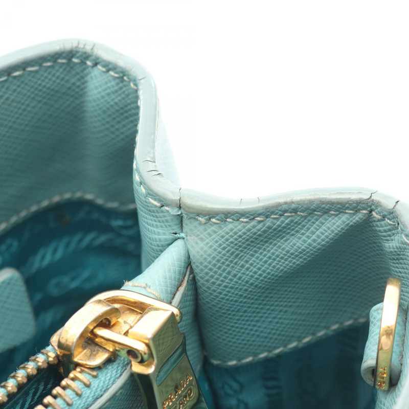 PRADA SAFFIANO Galleria 2Way 肩背包袋 BN1874 皮革 藍色 二手 女士-4