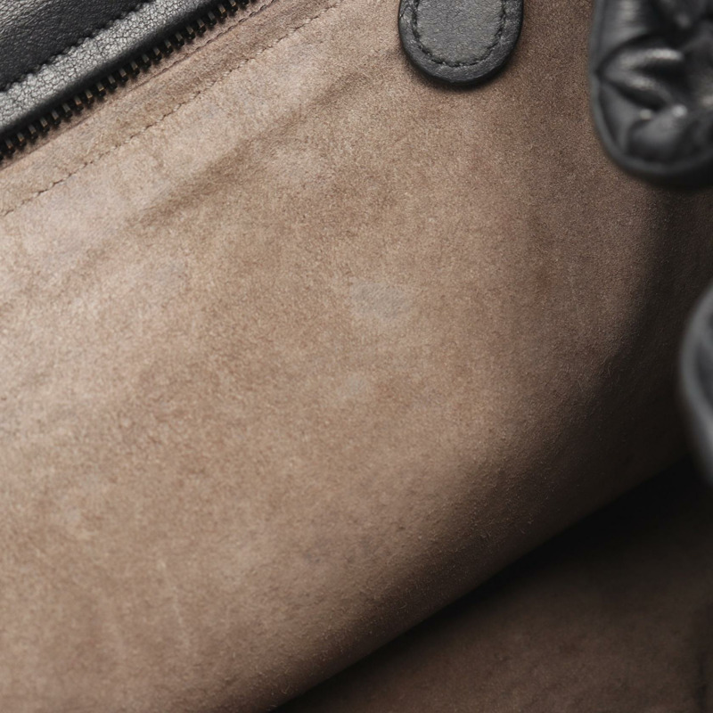 BOTTEGA VENETA Intrecciato 單肩包 245342 皮革 黑色 二手 女士-8