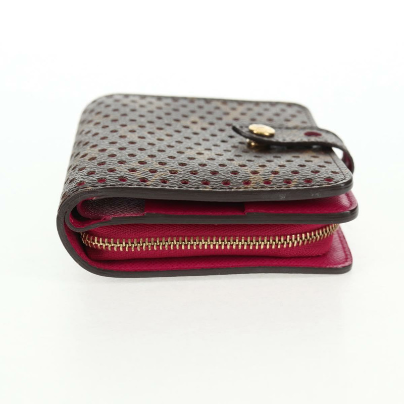 【日本直送】LOUIS VUITTON Monogram Perfo 緊湊型拉鍊皮夾紫紅色 M95188 LV Auth am9095V-5