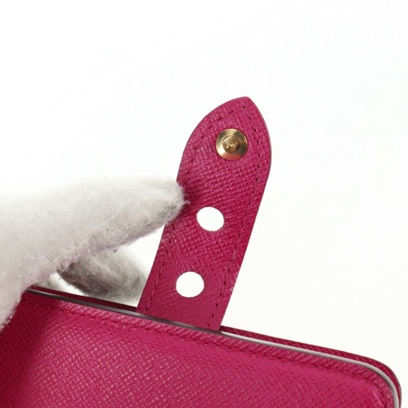 【日本直送】LOUIS VUITTON Monogram Perfo 緊湊型拉鍊皮夾紫紅色 M95188 LV Auth am9095V-8